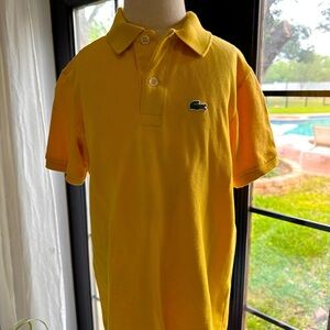 Lacoste yellow size 10 EUC boys polo